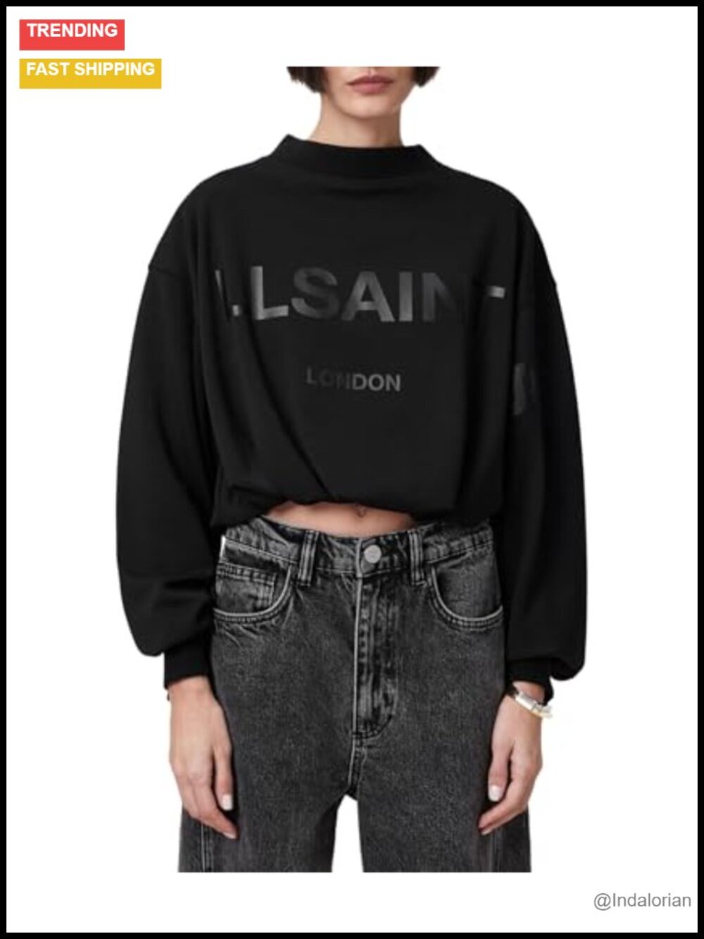 AllSaints Biggy Aster Sweatshirt Pullover Women's Activewear